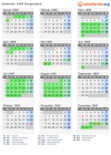 Kalender 1969 mit Ferien und Feiertagen Burgenland