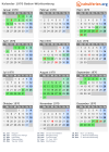 Kalender 1970 mit Ferien und Feiertagen Baden-Württemberg