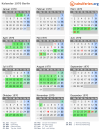 Kalender 1970 mit Ferien und Feiertagen Berlin