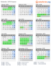 Kalender 1970 mit Ferien und Feiertagen Hessen