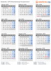 Kalender 1970 mit Ferien und Feiertagen Mecklenburg-Vorpommern