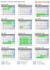 Kalender 1970 mit Ferien und Feiertagen Nordrhein-Westfalen