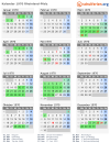 Kalender 1970 mit Ferien und Feiertagen Rheinland-Pfalz
