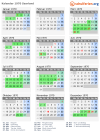 Kalender 1970 mit Ferien und Feiertagen Saarland