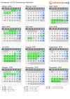 Kalender 1970 mit Ferien und Feiertagen Schleswig-Holstein