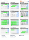 Kalender 1970 mit Ferien und Feiertagen Dijon