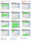 Kalender 1971 mit Ferien und Feiertagen Bayern