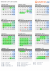 Kalender 1971 mit Ferien und Feiertagen Grenoble