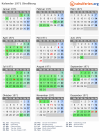 Kalender 1971 mit Ferien und Feiertagen Straßburg
