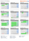 Kalender 1971 mit Ferien und Feiertagen Kärnten