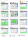 Kalender 1972 mit Ferien und Feiertagen Berlin