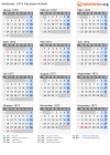 Kalender 1972 mit Ferien und Feiertagen Sachsen-Anhalt