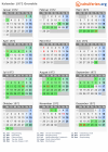 Kalender 1972 mit Ferien und Feiertagen Grenoble