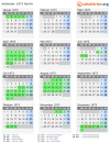 Kalender 1973 mit Ferien und Feiertagen Berlin