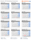 Kalender 1973 mit Ferien und Feiertagen Mecklenburg-Vorpommern