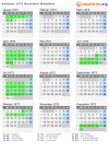 Kalender 1973 mit Ferien und Feiertagen Nordrhein-Westfalen