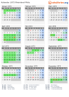 Kalender 1973 mit Ferien und Feiertagen Rheinland-Pfalz