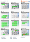 Kalender 1973 mit Ferien und Feiertagen Lille