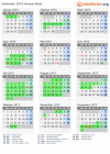 Kalender 1973 mit Ferien und Feiertagen Nancy-Metz