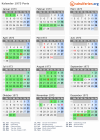 Kalender 1973 mit Ferien und Feiertagen Paris