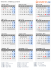Kalender 1975 mit Ferien und Feiertagen Deutschland
