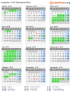 Kalender 1975 mit Ferien und Feiertagen Rheinland-Pfalz