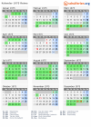 Kalender 1975 mit Ferien und Feiertagen Reims