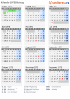 Kalender 1975 mit Ferien und Feiertagen Salzburg