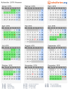 Kalender 1976 mit Ferien und Feiertagen Hessen