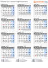 Kalender 1977 mit Ferien und Feiertagen Mecklenburg-Vorpommern