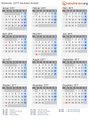 Kalender 1977 mit Ferien und Feiertagen Sachsen-Anhalt