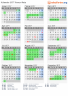 Kalender 1977 mit Ferien und Feiertagen Nancy-Metz