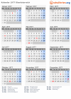 Kalender 1977 mit Ferien und Feiertagen Oberösterreich