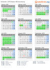 Kalender 1978 mit Ferien und Feiertagen Baden-Württemberg