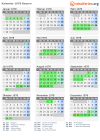 Kalender 1978 mit Ferien und Feiertagen Bayern