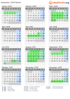Kalender 1978 mit Ferien und Feiertagen Berlin