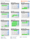 Kalender 1978 mit Ferien und Feiertagen Bremen