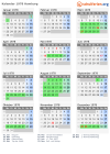 Kalender 1978 mit Ferien und Feiertagen Hamburg