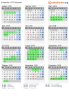 Kalender 1978 mit Ferien und Feiertagen Hessen