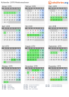 Kalender 1978 mit Ferien und Feiertagen Niedersachsen