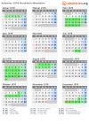 Kalender 1978 mit Ferien und Feiertagen Nordrhein-Westfalen