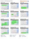 Kalender 1978 mit Ferien und Feiertagen Rheinland-Pfalz