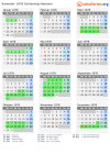 Kalender 1978 mit Ferien und Feiertagen Schleswig-Holstein