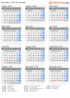 Kalender 1978 mit Ferien und Feiertagen Normandie