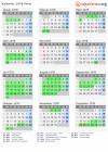 Kalender 1978 mit Ferien und Feiertagen Paris