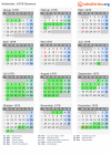 Kalender 1978 mit Ferien und Feiertagen Rennes