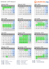 Kalender 1979 mit Ferien und Feiertagen Bayern