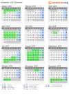 Kalender 1979 mit Ferien und Feiertagen Bremen