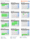 Kalender 1979 mit Ferien und Feiertagen Hessen