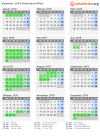 Kalender 1979 mit Ferien und Feiertagen Rheinland-Pfalz